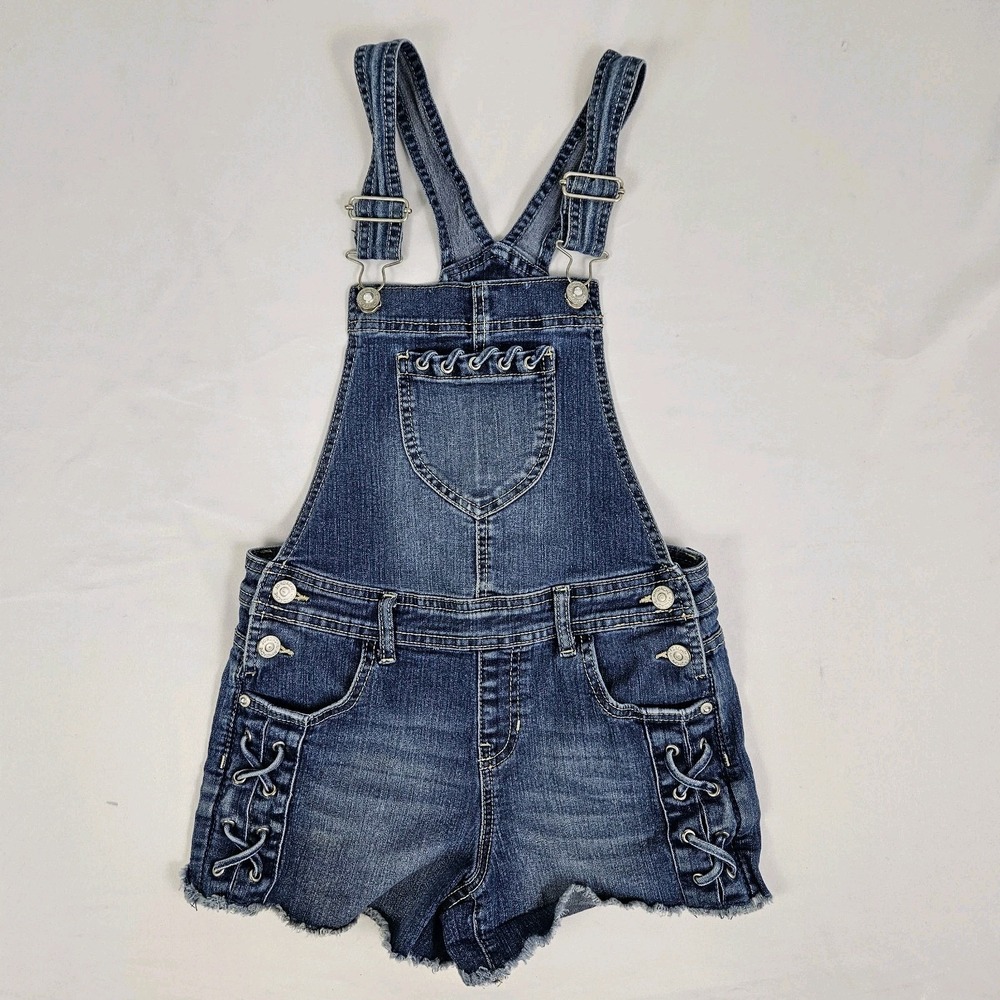 Jordache Overalls Girls Size 10/12 Large Denim Shortalls Vintage